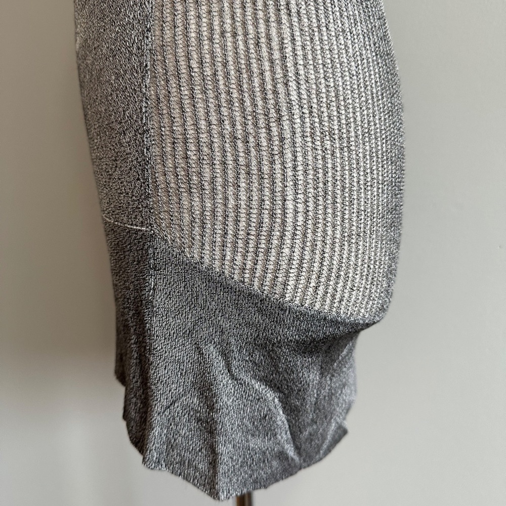 VPL Two Silver Open Shimmery Dress Open Knit Blouse Tunic Sweater Women's S NWT - Picture 7 of 12